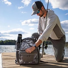 Fishing Tackle Backpack 45L Nylon Camouflage Multi-Pocket Storage Camouflage …