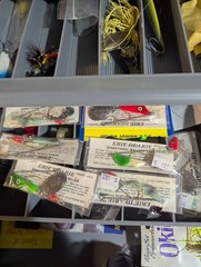 Plano Vintage Tackle Box Grey Top Access See Thru Hatch 3 Trays Loaded Lures