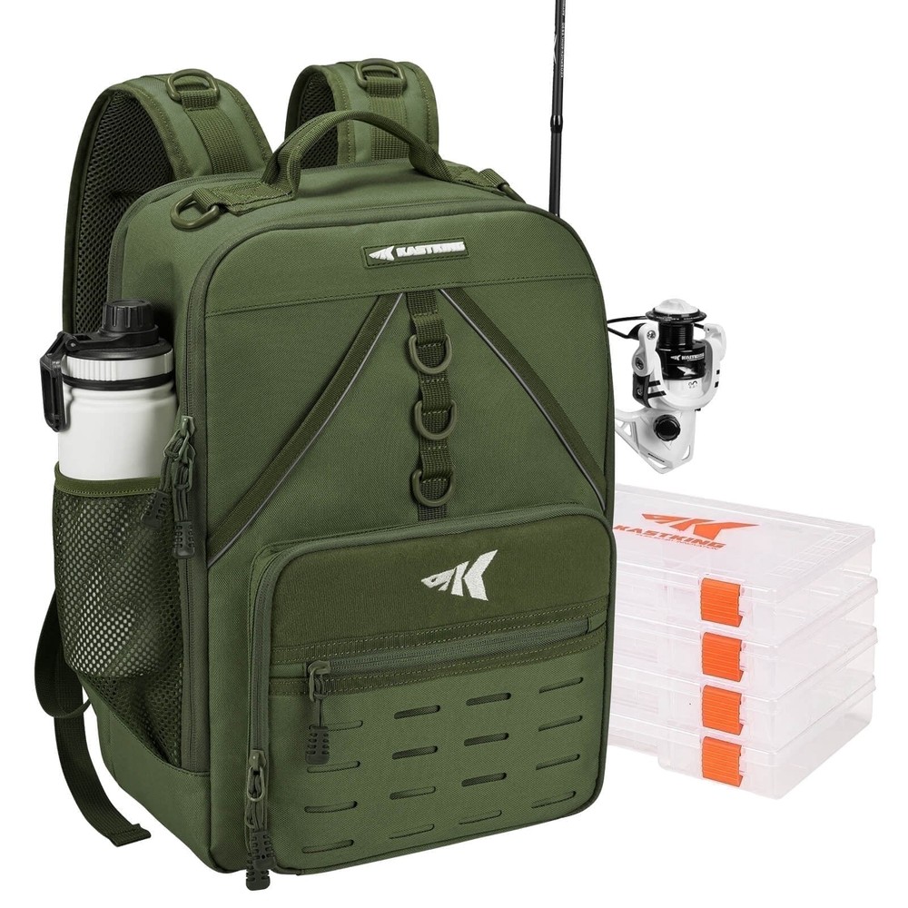 KastKing Fishing Tackle Daily Backpack,Fishing Bag Store Gear and Equipment
