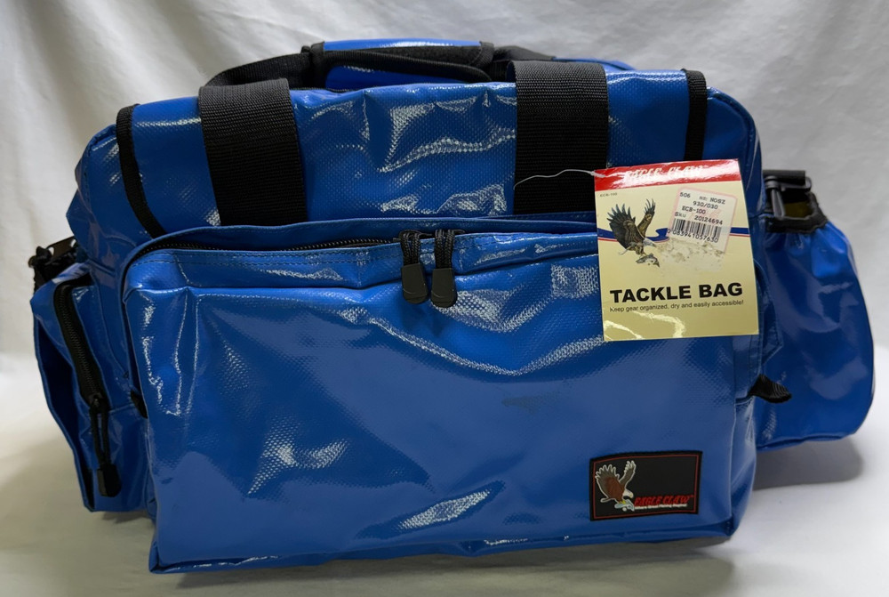 Eagle Claw Fishing Tackle Bag Boat Duffel Blue Waterproof Gear Bag ECB-100 NOS