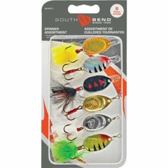 (6)- SouthBend 6-Piece Game Fish Spinner Fishing Lure Kit Model: SBLBSKIT