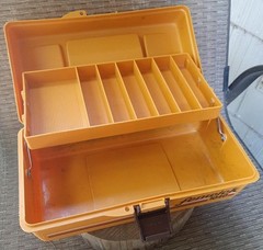Vintage Fenwick 1040 Tackle Box Orange & Brown