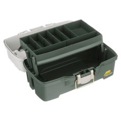 Plano 6201 One-Tray Tackle Box, Bait Storage, Extending Cantilever-tray Design