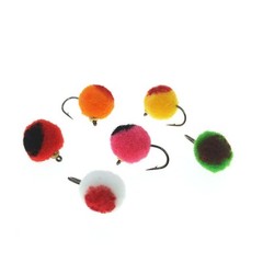 12PCS Egg Fly Lures Mixed Colors for Trout Salmon Bass High Carbon Steel Hooks