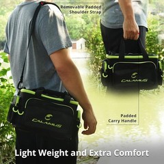 Fishing Tackle Storage Bag Waterproof 600D Polyester 3600 Box Capacity Pockets