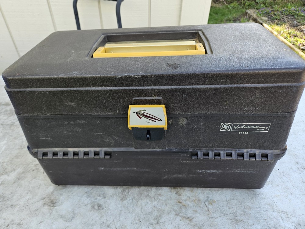 NICE Vintage Ted Williams Tackle Box # 34643 18” 7 Trays With Period Equipment