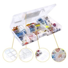 Fishing Tackle Boxes, Transparent Fish Tackle Storage with Adjustable Divider…