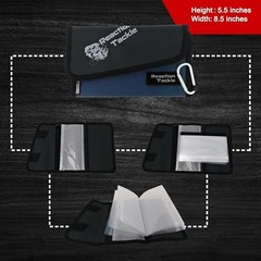 Fishing Tackle Organizer Case | Soft Bait Binder | Blue- Small Bait Binder