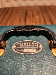 UMCO Corporation Vintage Tackle Box Fishing Gear Green Latch Minneapolis Minn.