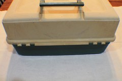 Vintage PLANO 3 Tray Tackle Box Model 6803 Green/Tan Rare 3 Yellow P’s Mid 80’s