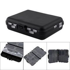 Black 26 Individual Compartments Portable Fishing Baits Durable Plastic Stor DSO