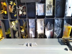 Vintage Plano LARGE Phantom Pro Gray Tackle Box Toolbox Box w/ Extras