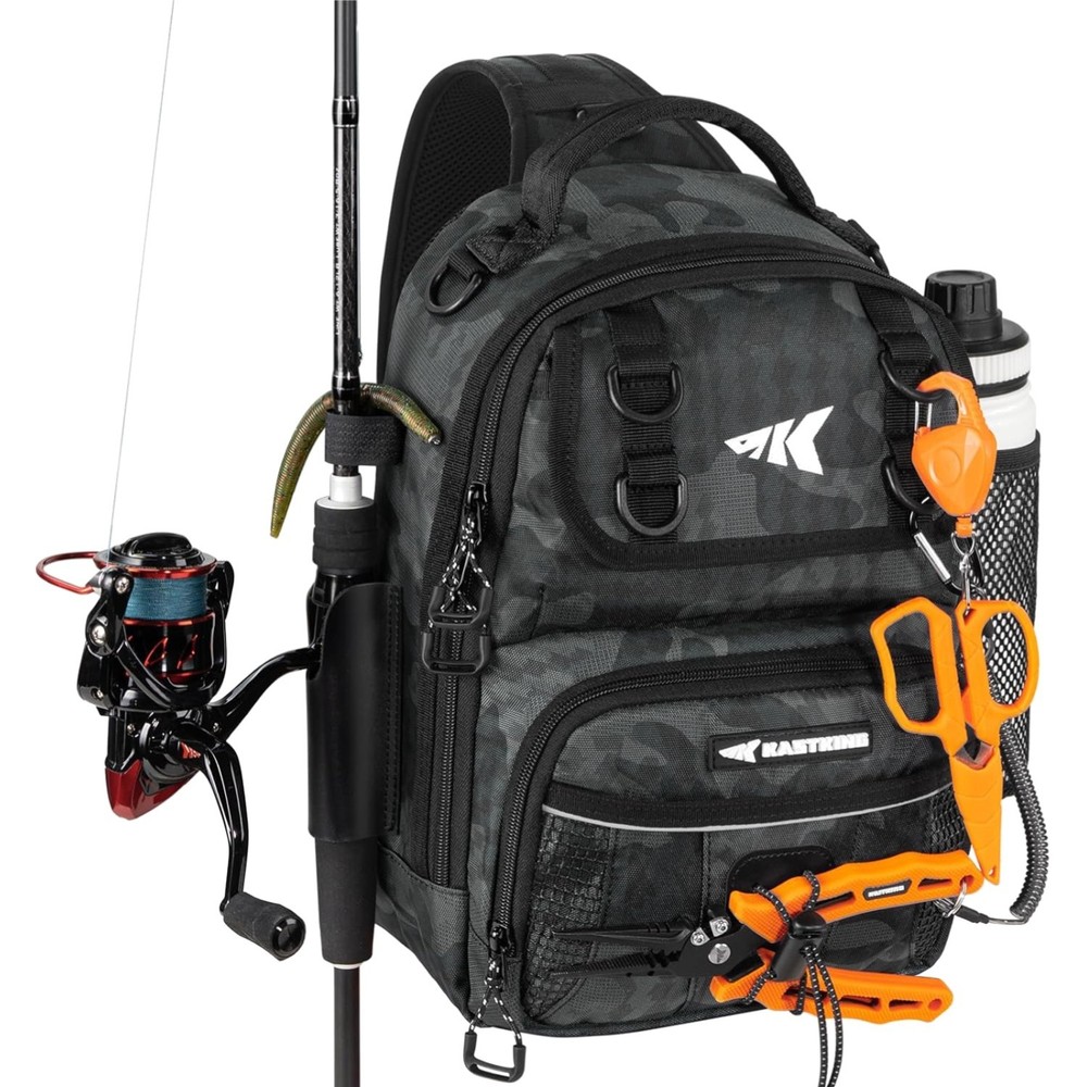 Fishing Sling Bag Tackle Backpack Rod Beverage Holder Fishing Gear