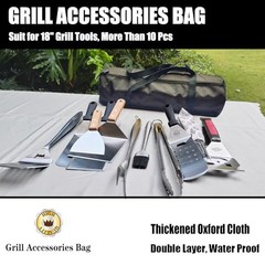 Grill Accessories Storage, Tool Bag for BBQ Grill, BBQ Tools Storage,