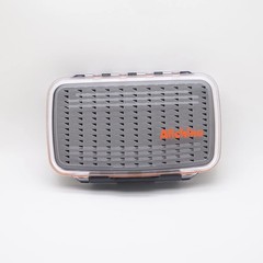 Waterproof Fly Fishing Box Nymphs Streamers Grey Foam Insert 7.3×4.5×1.6 In