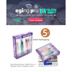 Wood Shrimp Lure 5g UV Glow Round Belly 5pcs Squid Bait for Saltwater Fishing