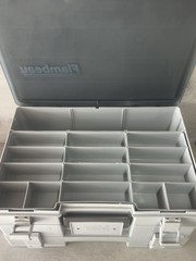 Flambeau Tri-Level Pro Tackle Box Gray Plastic Hard Case Fishing Vintage