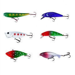 24-Piece Tackle Mystery Box for Anglers Featuring 30×23.5×3.5cm ABS Lures