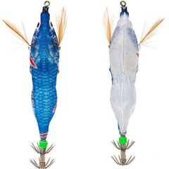 Eging Fishing Squid Jig Lures 8cm with Luminous LED and Reinforced Hooks