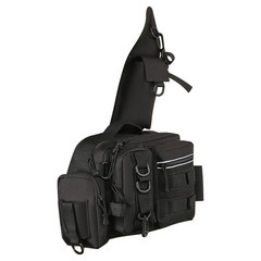 Black Fishing Tackle Backpack, Fishing Crossbody Bag, Fishing Tackle Organizer
