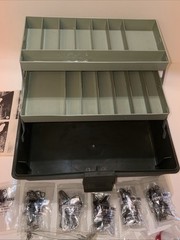 VTG Swift 1000 PC Fishing Tackle W/Green Tackle Box Multi-Level OPEN BOX
