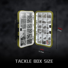 Fishing Accessories Kit, 264/423PCS Fishing Tackle Box with Hooks, Weights