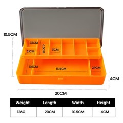 Portable Double-Layer Fishing Lure Storage Box 5 Color Tool Accessories