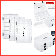 Fishing Tackle Tray 3600 10.8×7.09×1.65 Inch Adjustable Dividers Clear Lure Box