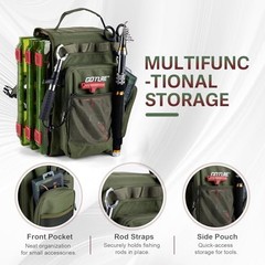OpenSide Tactical Small bag with 3600 trays Green Bag + Fishing Boxes(handle)