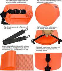 Waterproof Dry Bag, 5L/10L/20L/30L/40L, Roll Top Dry Sack, Keeps Gears Dry