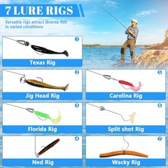 FONMANG 153Pcs Fishing Lures Tackle Box Kit – 0, F4-153pcs Lure