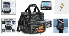 Fishing Tackle Bag 30L Water-Resistant Oxford Durable Shoulder Strap Organizer