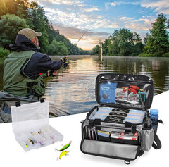 Fishing Tackle Bag with Hard Bottom for 3700/3600/3500 Tackle Box