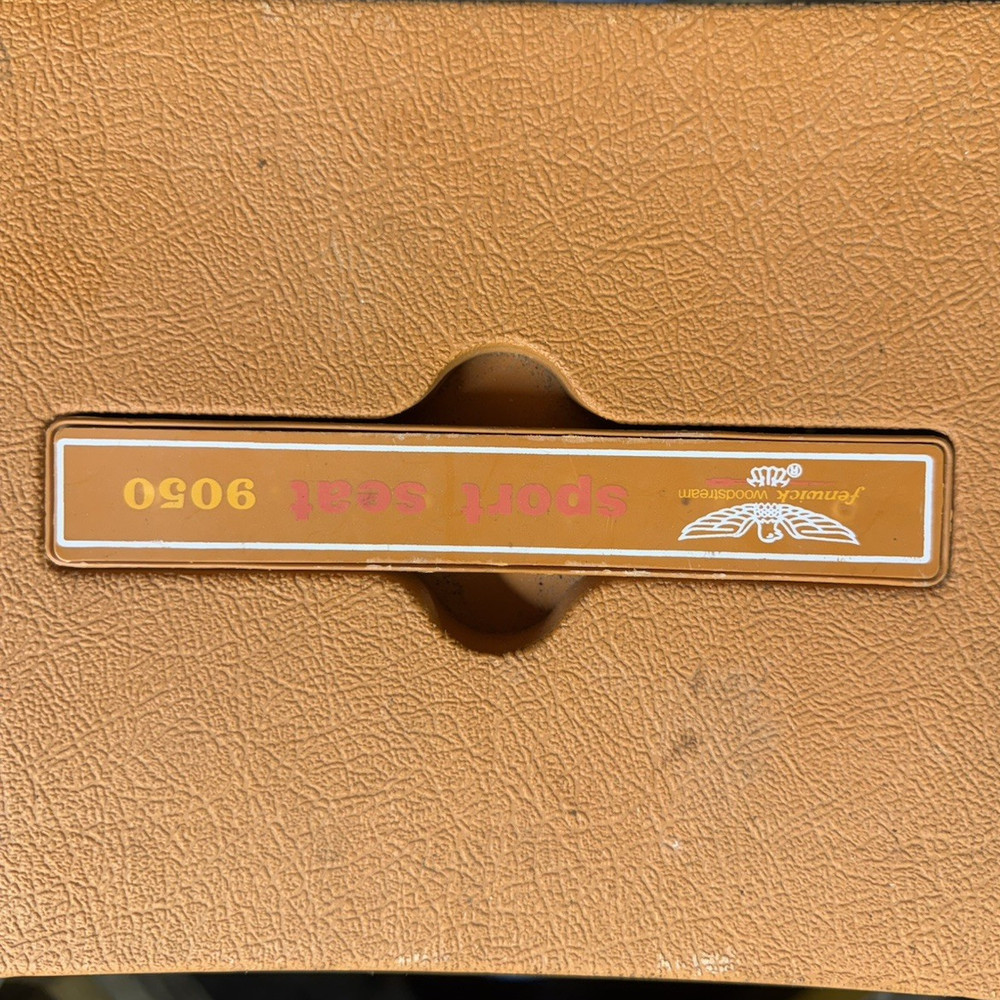 Fenwick Woodstream Sport Seat 9050 Plastic Seat Box, Brown/Yellow