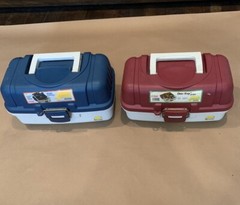 Vintage Plano Fishing Tackle Box USA Made Bass Print – 6101 & 6102 Bundle