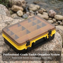 Fishing Tackle Box Portable Double-Layer Storage Box for Anglers, Fishermen