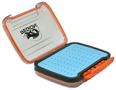 Fly Fishing Fly Box, Silicone insert, Double Sided, Waterproof with 12 Flies