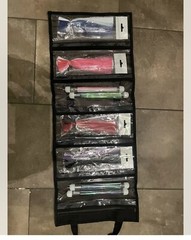 Fishing Lure Skirt 6 Pocket Tackle Bag Pouch W/ Handle Large 4X11 Pockets New