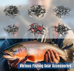 Strong 110pcs Fishing Swivels with Rolling Barrel and Quick-Lock Snaps Included