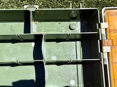 VTG Plano Fishing Tackle Box Model 767 Beige Green Handle Folding 15X12X5 USA
