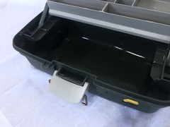Plano Fishing Tackle Box, Model 6102, Green & Tan, 1 Tray Vintage Big Mouth Bass