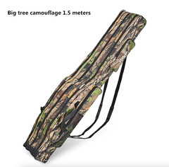 Large Belly Three Layer Double Shoulder Trees Foldable Fishing Bag Green 1.5m