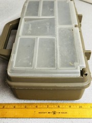 Lid Locker Fishing Tackle Box Tiered With Dividers And Handle Vintage