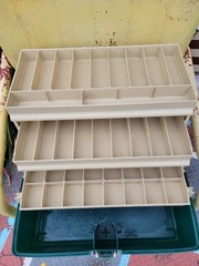 Vintage Plano #6800 Series Green Fishing Tackle Box 3 -Tier (Empty)/0726-ys2