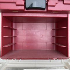 Plano 1354 Tackle Box Hard Plastic 4-By Rack Red Gray USA Made Fishing Gear