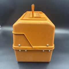 Vintage Fenwick 3.5 Wide Body Orange Fishing Tackle Box Storage Box Fishing