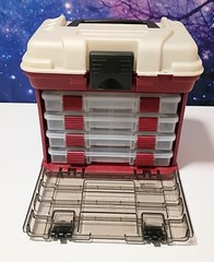 Plano 4-by Rack System Fishing Tackle Box Model 1354 Storage Case for Lures GUC+