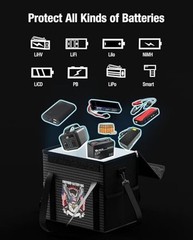12V 50Ah LiFePO4 Lithium Battery Fireproof Safe Bag with 9.4x6x8.5 Inches