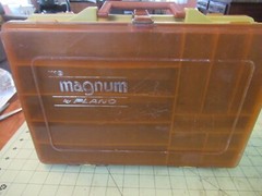 Vintage Plano USA Magnum model 1119 two sided tackle box 13″ x 10″ x 4”