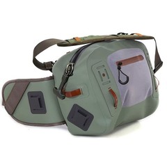Submersible Waterproof Lumbar Pack Hip Waist Bag for Kayaking Fishing Green